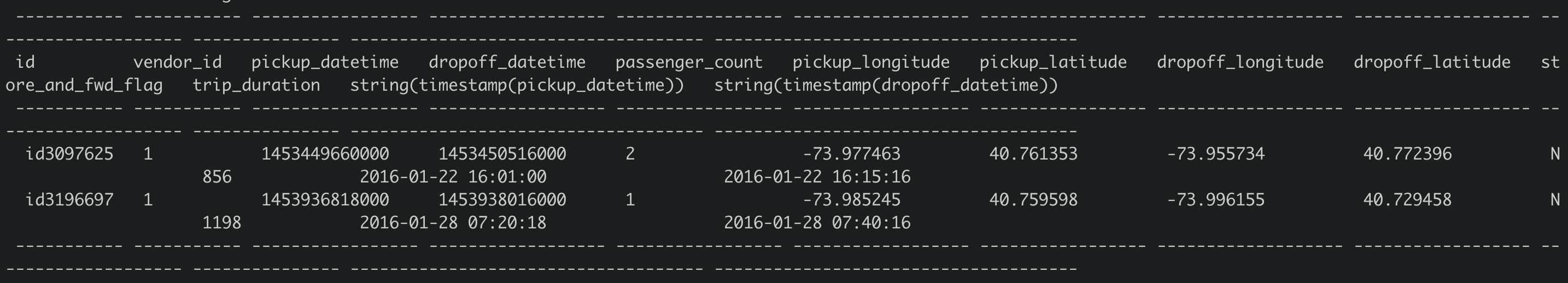 openmldb result